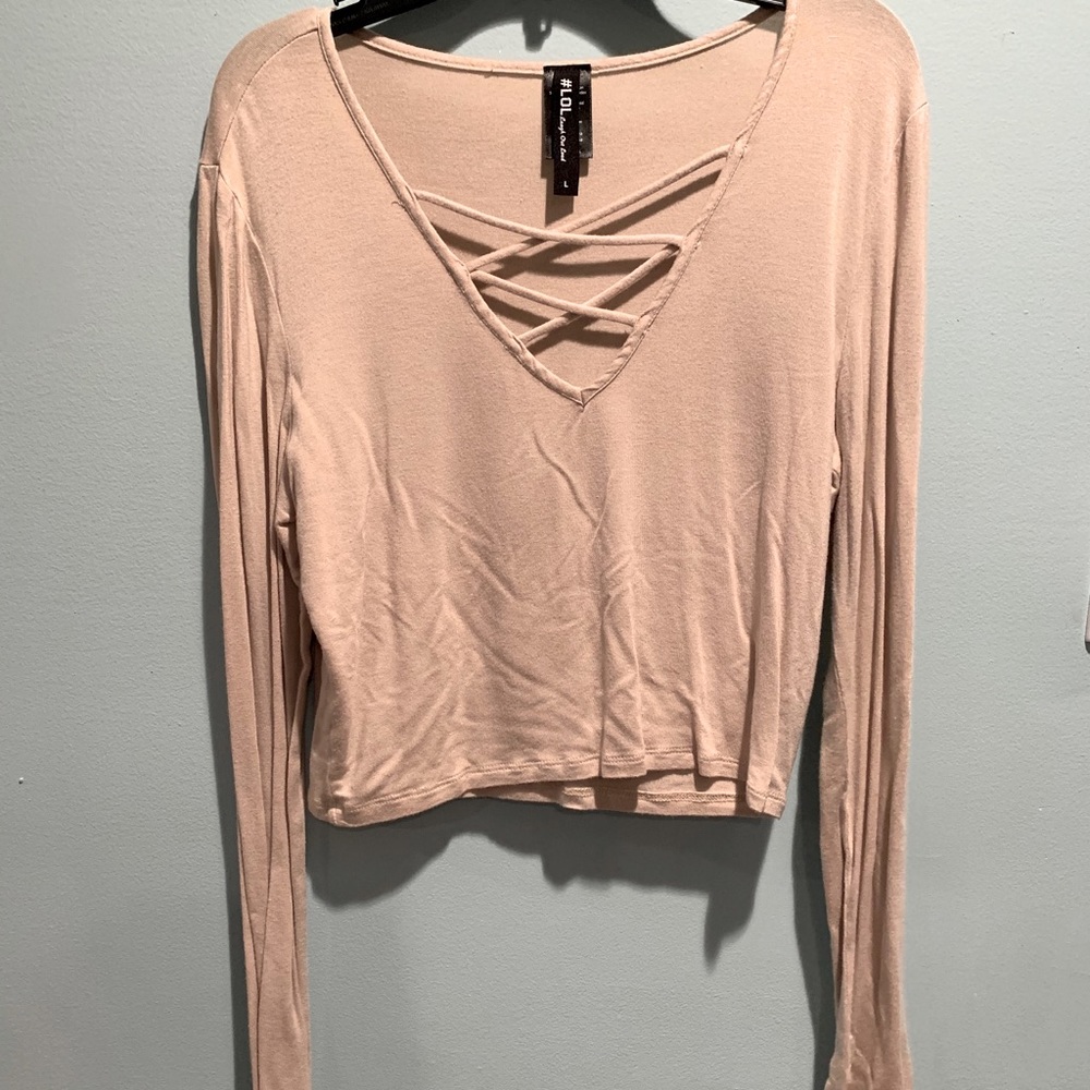 F21 Tan Cropped Top